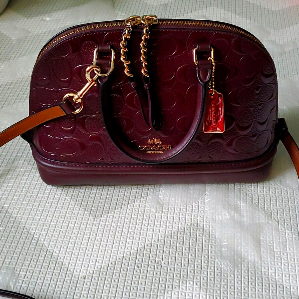 Maroon Coach satchel